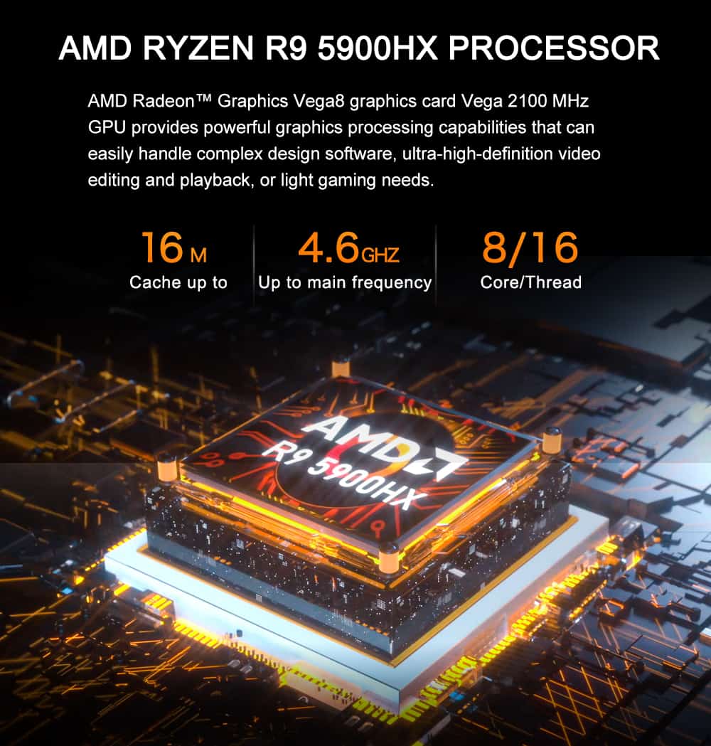 AMD Ryzen Mini PC 5500U 5825U 5900HX S500+