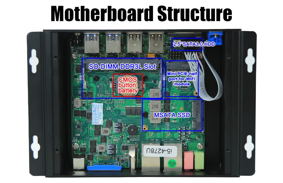 industrial pc with 2 x RJ45 Intel Giga LAN + 2 x DB9 232 COM.embedded SIM card slot onboard for 3G/4G Wi-Fi.