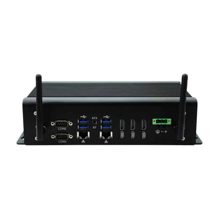 3 x HDMI Fanless Industrial Mini PC GT1300 with 2LAN 6 RS232 COM port 6USB port