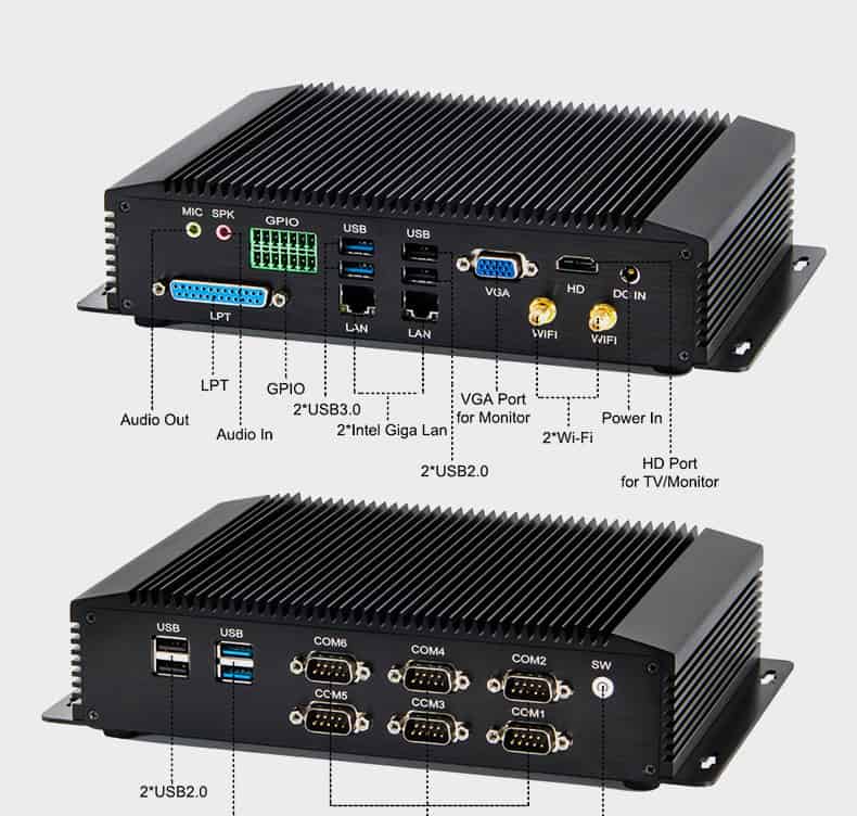 Gpio dual lan industrial PC