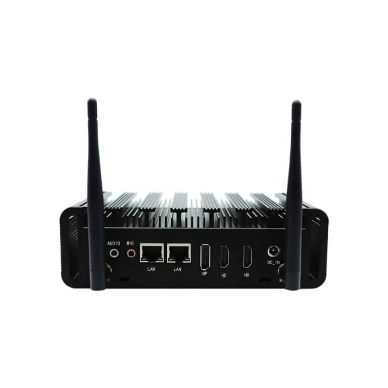 dual lan dual com rs232 dual hdmi 1dp display fanless mini pc gt6000