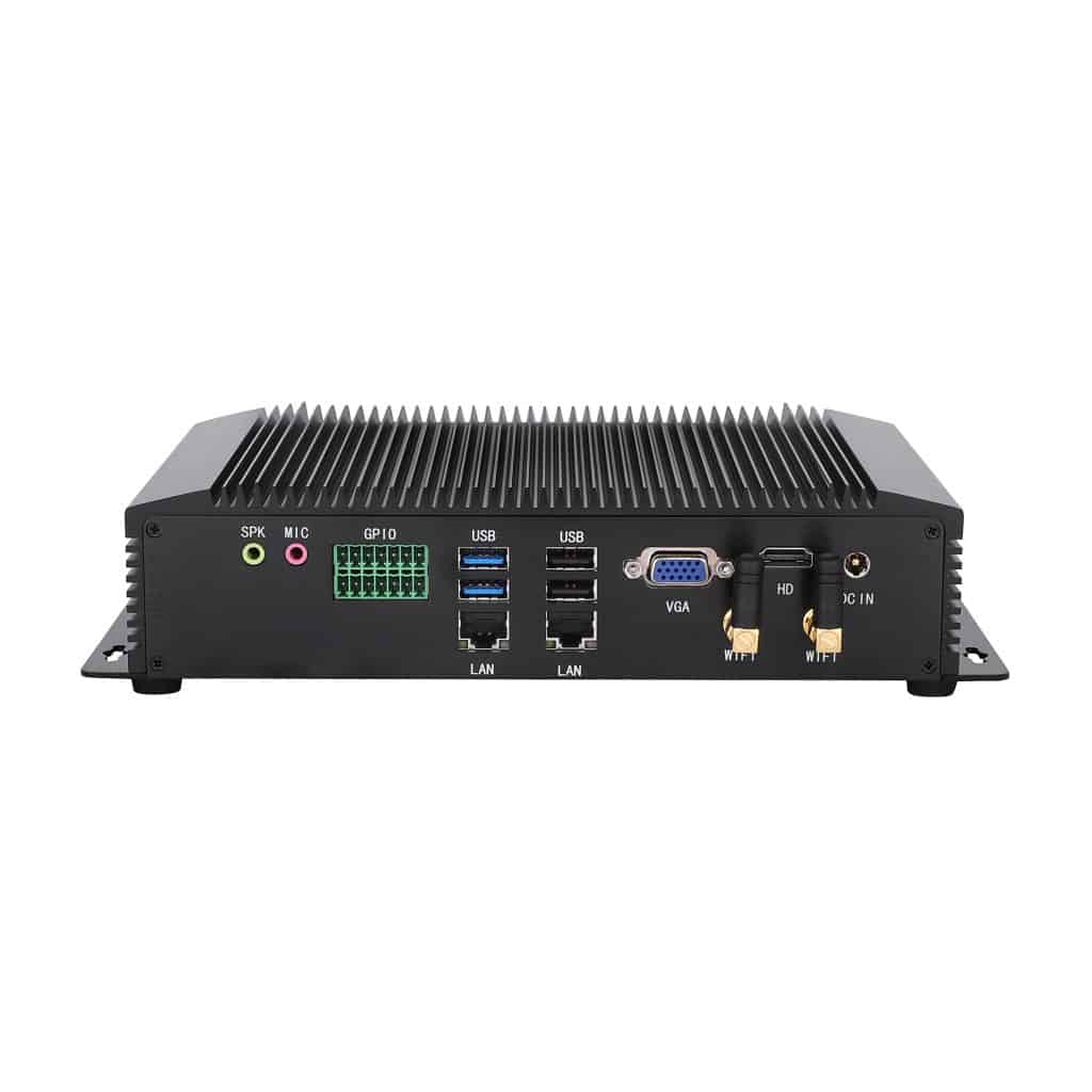 Industrial Fanless Mini PC GT7000 with 6*COM / 2LAN / HDMI+VGA / 8USB
