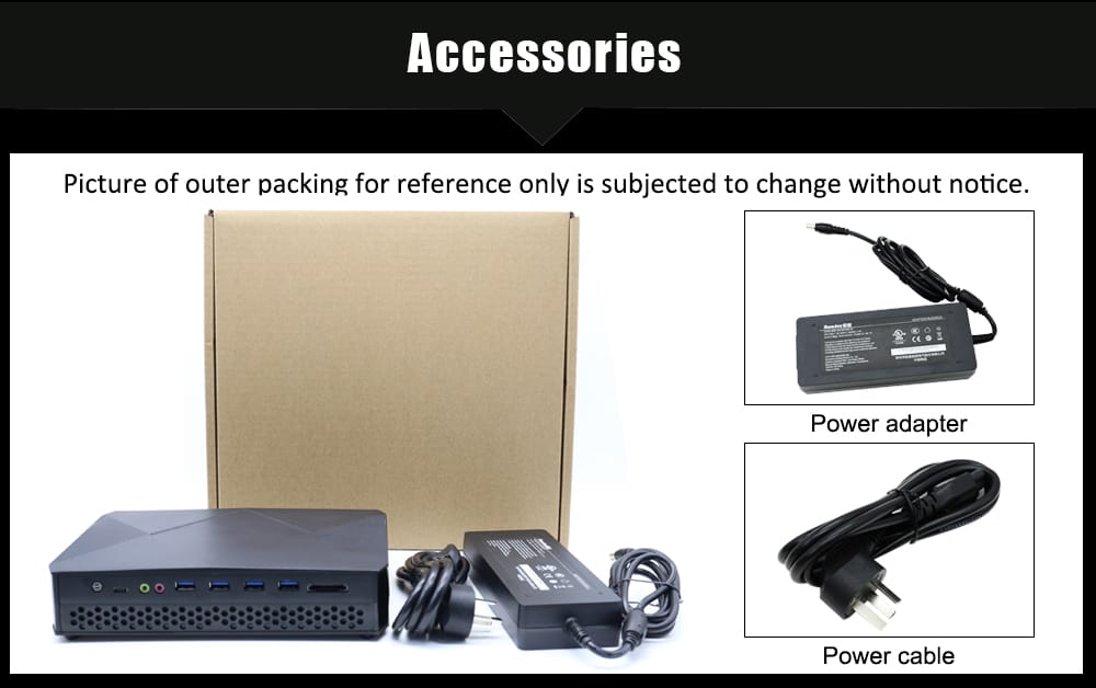 Mini PC Intel Core i7 8709G i5 8305G 4 Displays Type-C Mini Gaming Desktop Computer Radeon RX VEGA M GH 4G DDR5 Graphic Card