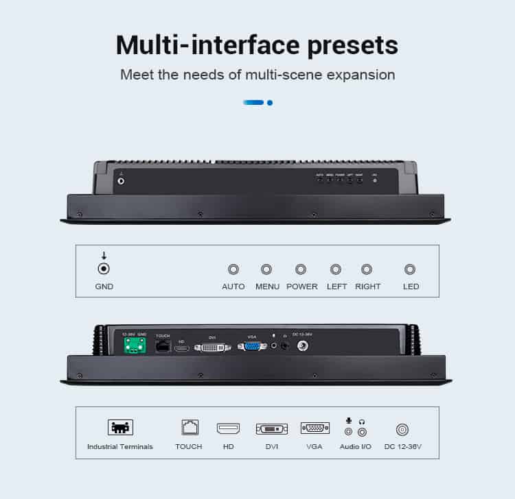 IP65 Industrial Multi-point Capacitive Touch Screen Monitors - JIERUICC