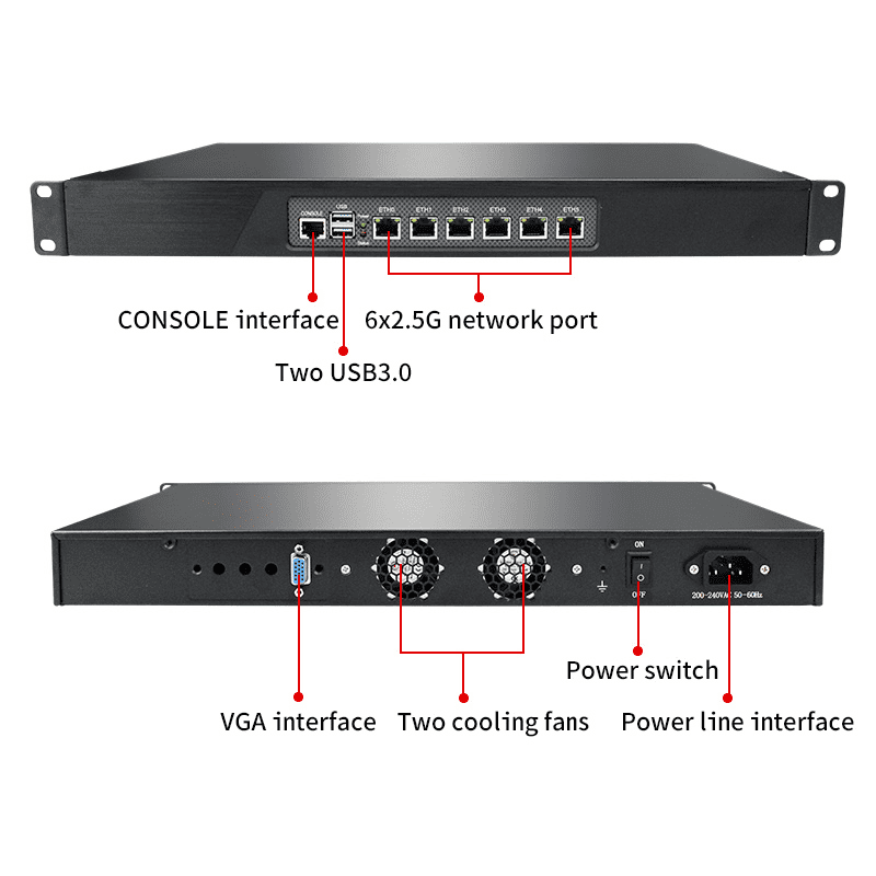 pfSense Linux I225 I226 2.5GBE NIC Rackmount Firewall Appliance