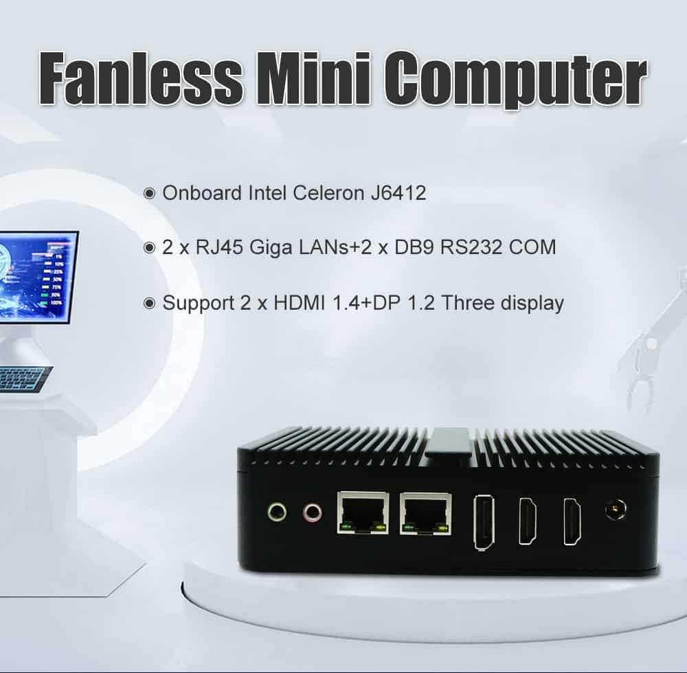 industrial fanless pc gt660 j4125 n100