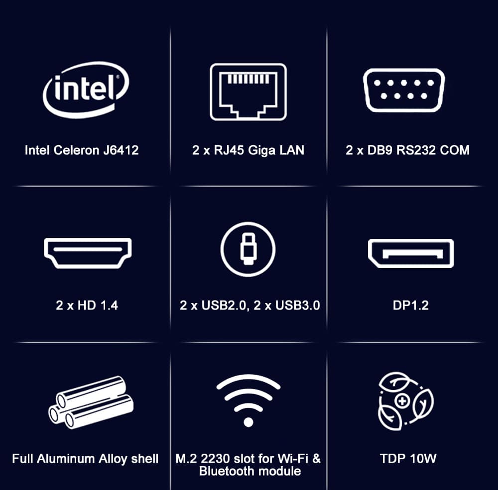 industrial fanless pc gt660 j4125 n100