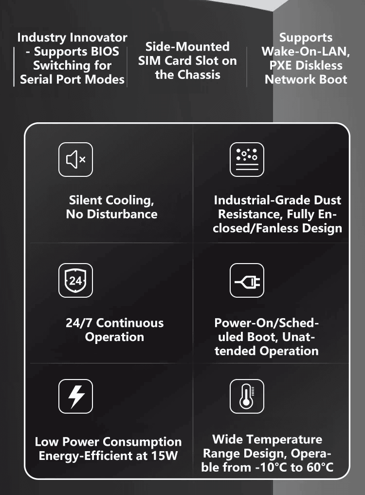 industrial pc with sim card slot support 4g network