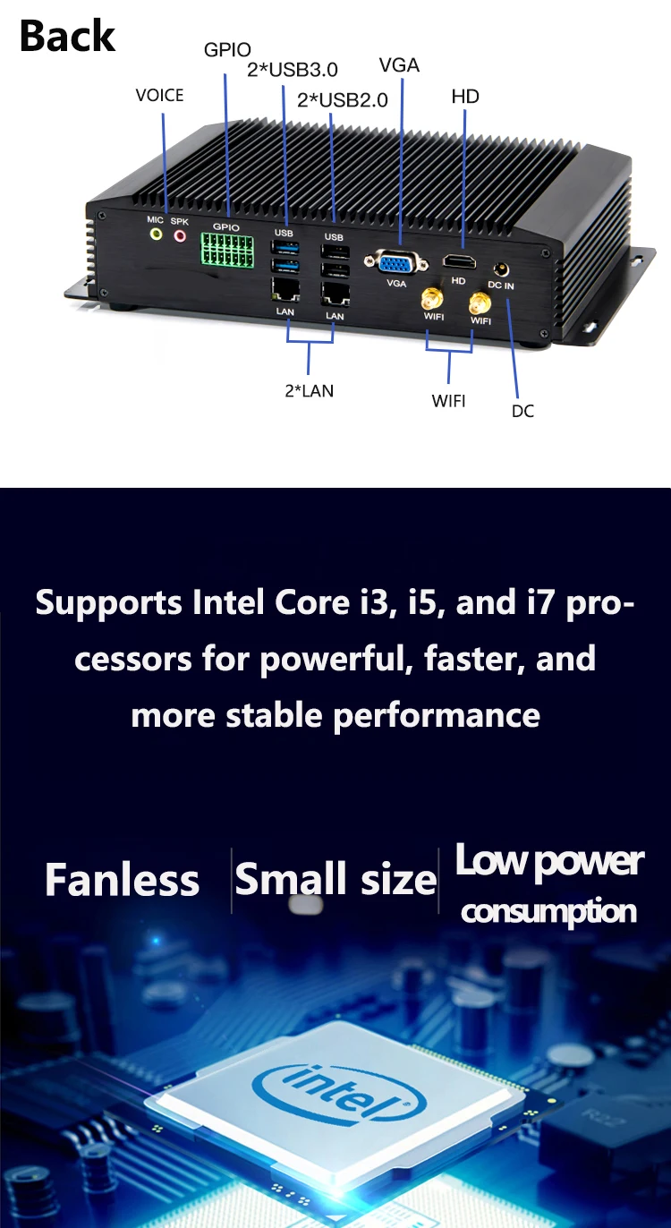 industrial embedded box pc i5 i7