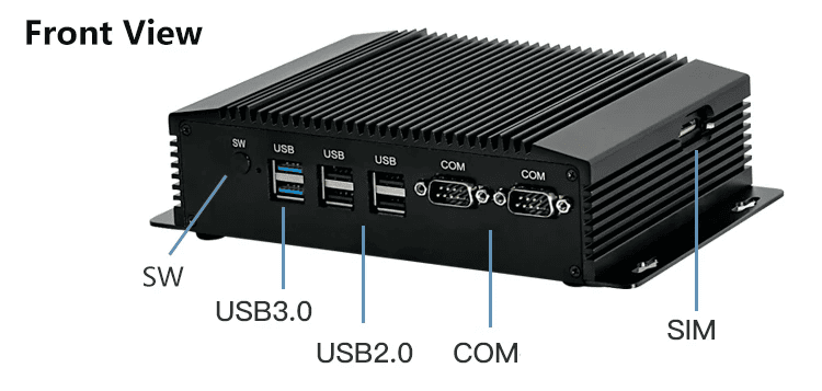 industrial pc with sim card slot support 4g network