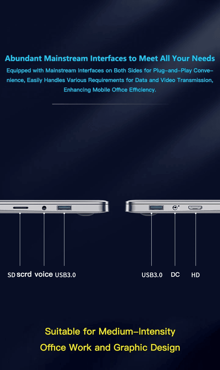 14inch laptop with n100 cpu 12gb ram 1tb ssd