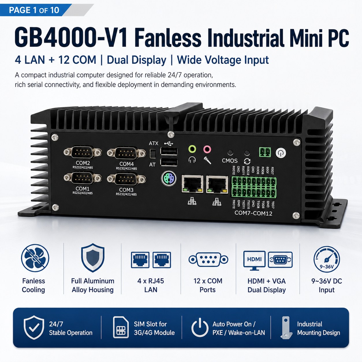 rugged industrial pc GB4000-V1