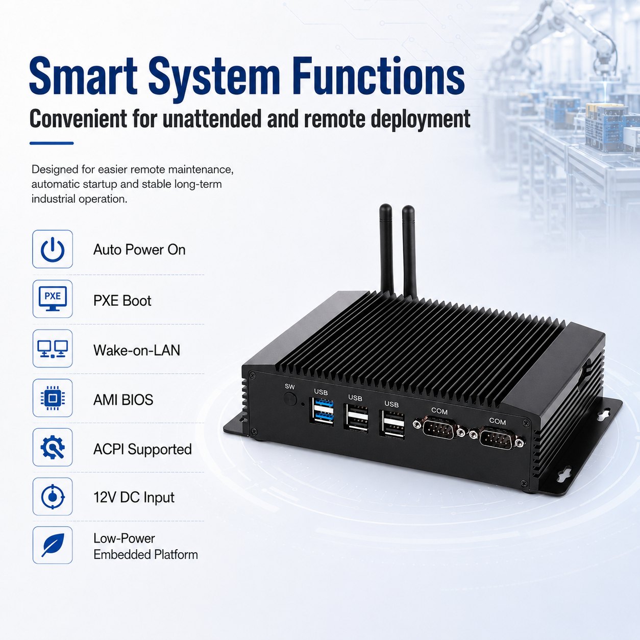 Industrial box pc support 4G LTE