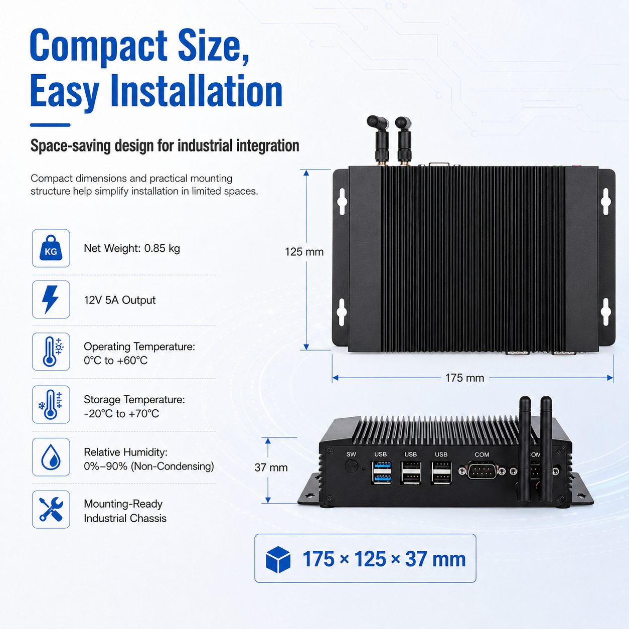 Industrial box pc support 4G LTE