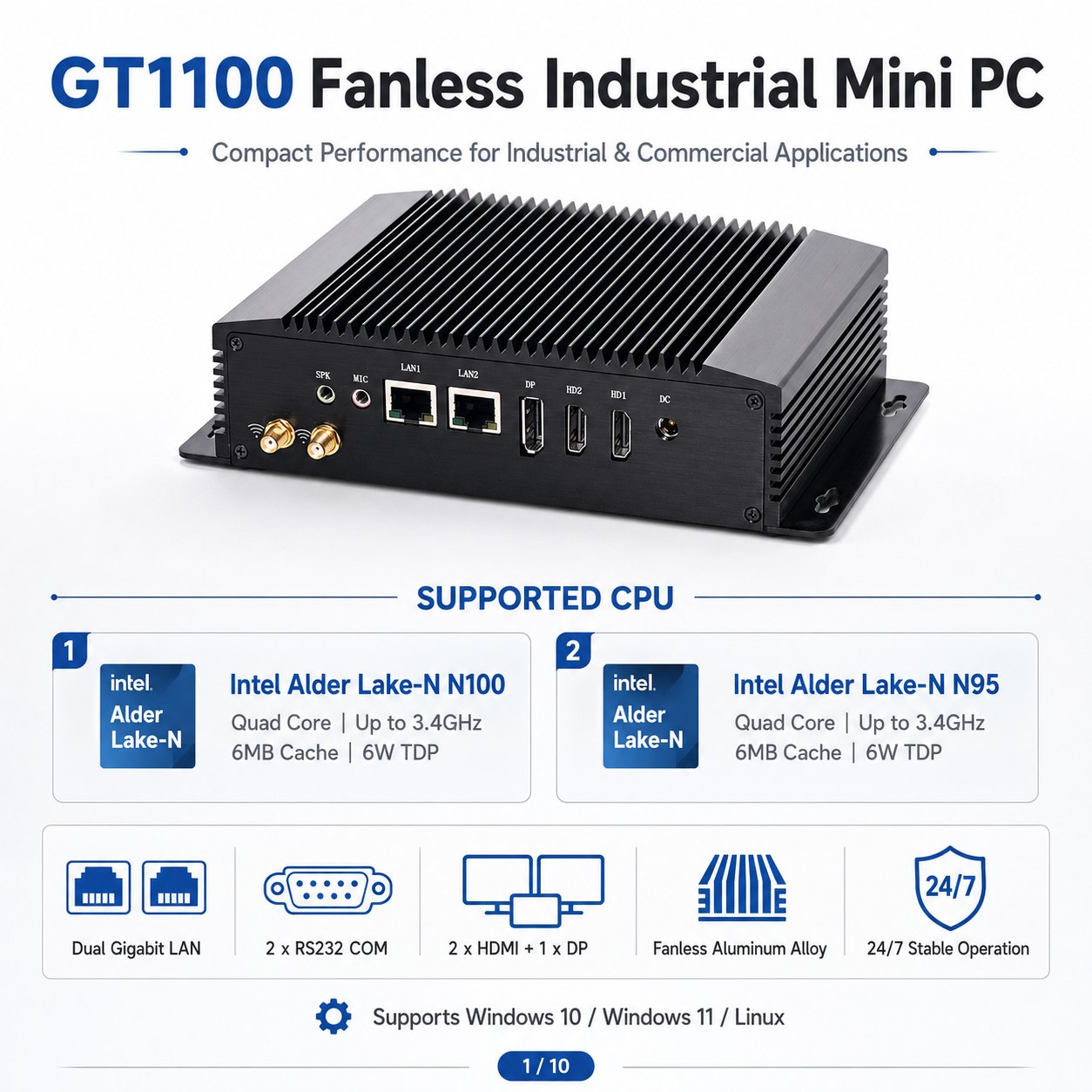 fanless mini pc n100