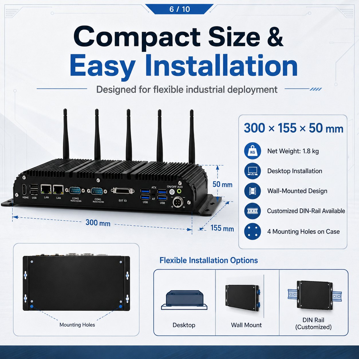 industrial embedded mini pc GT1400