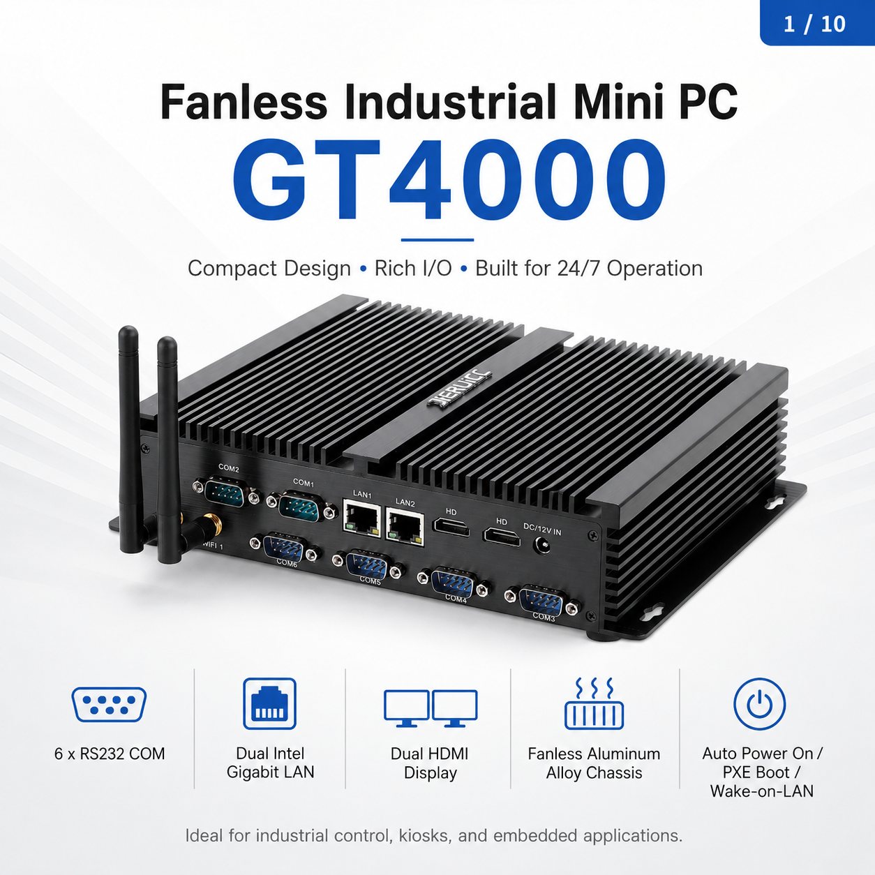 fanless mini industrial pc GT4000