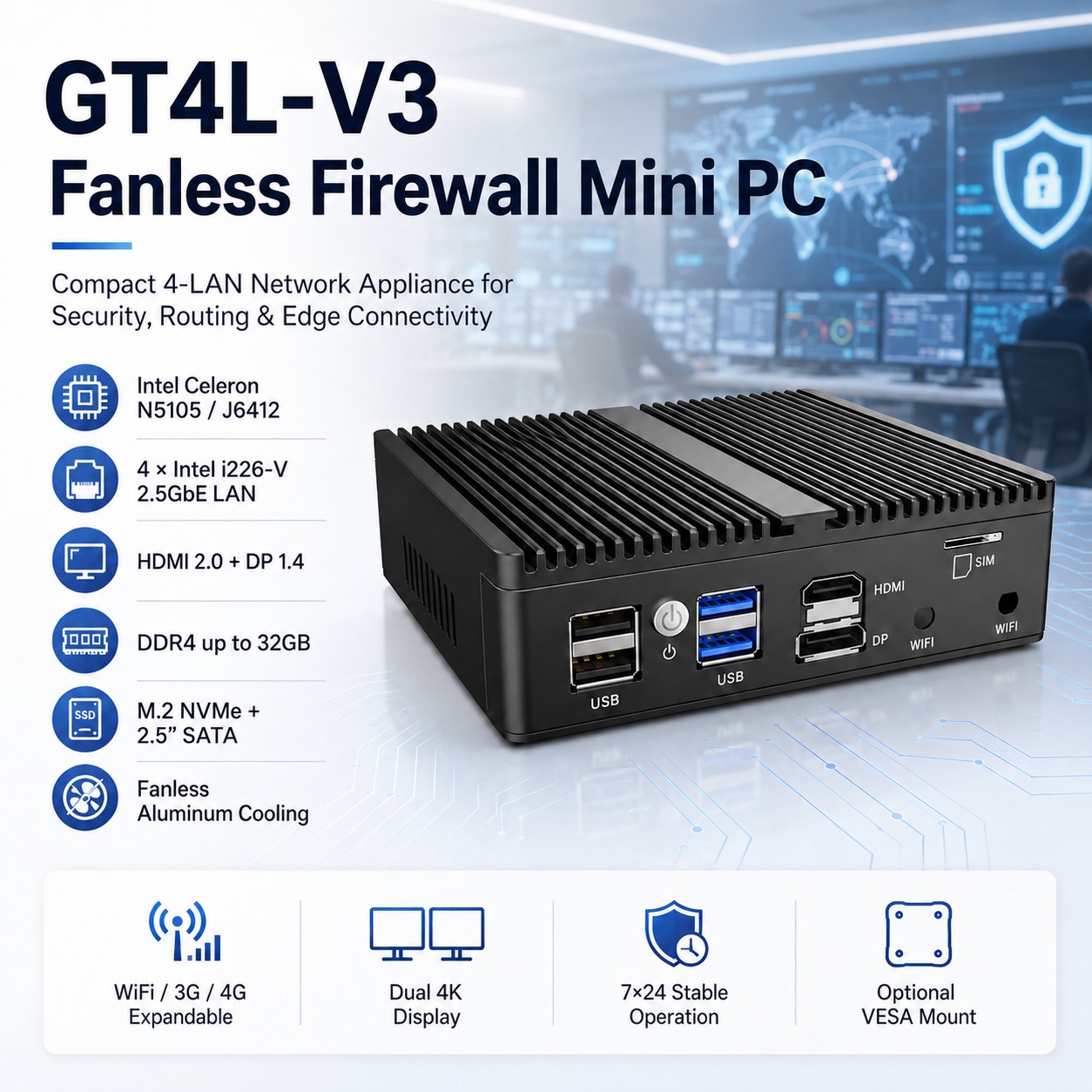 N5105 firewall PC GT4L-V3