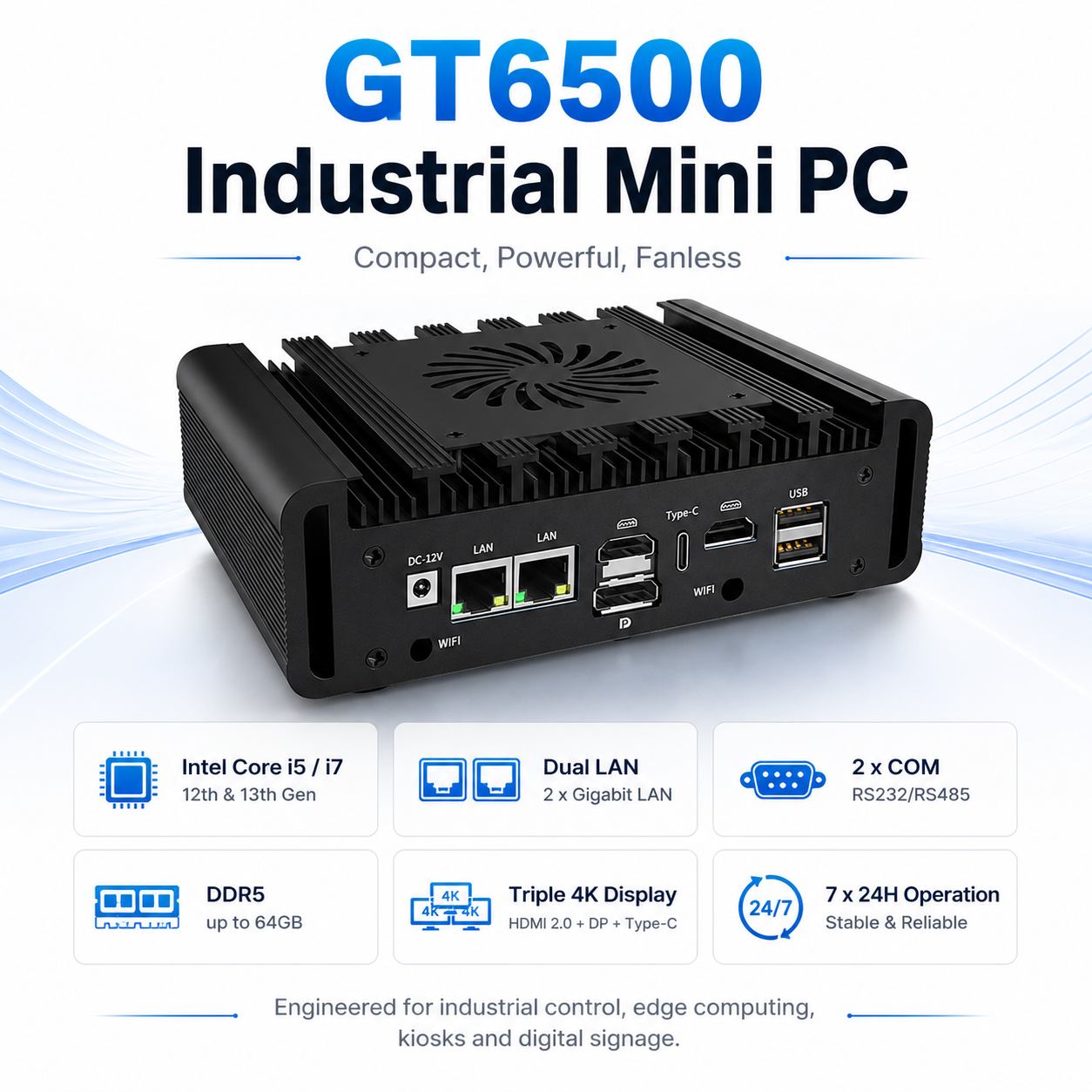 fanless industrial mini pc