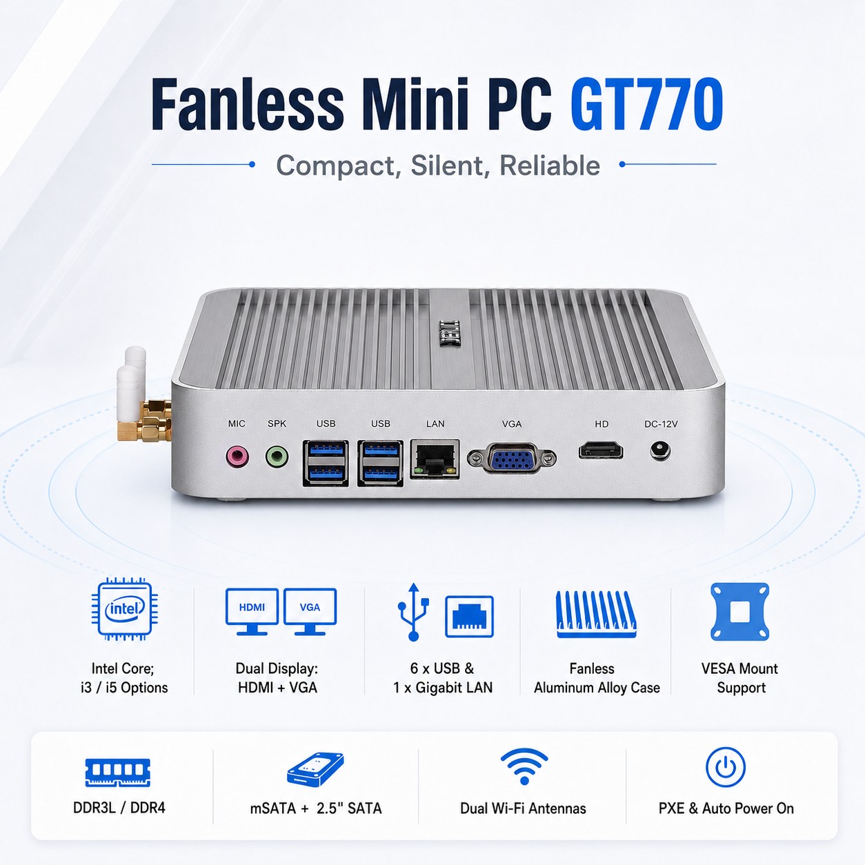 fanless mini pc supplier
