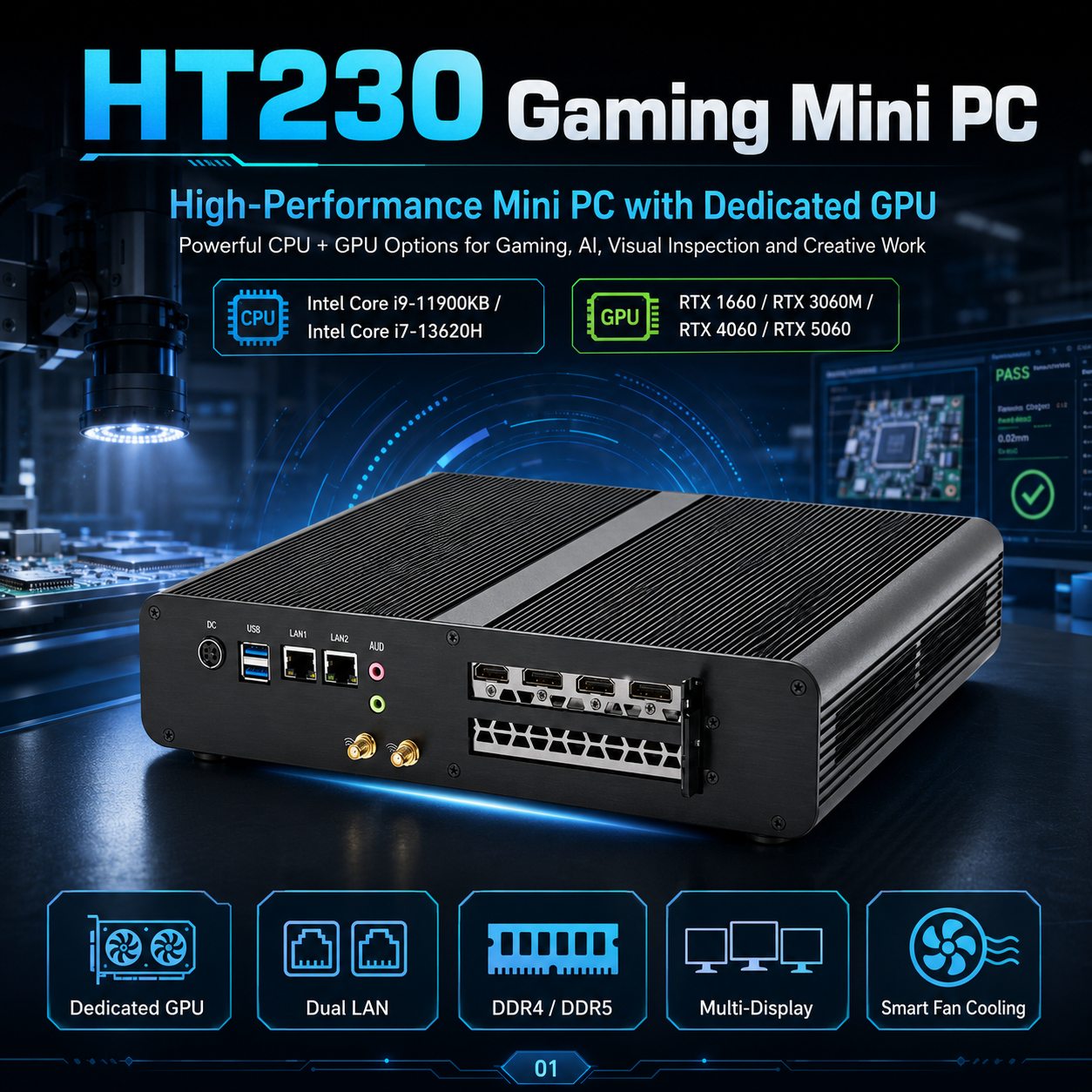 GPU MINI PC for Machine vision and visual inspection 