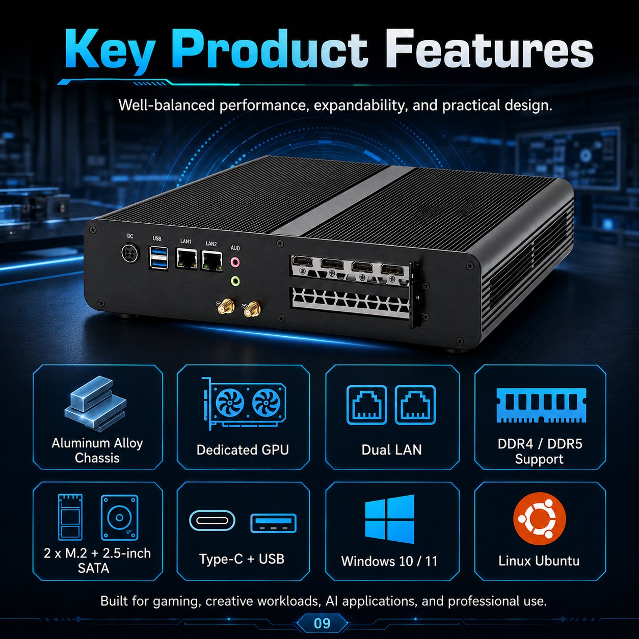 GPU MINI PC for Machine vision and visual inspection 