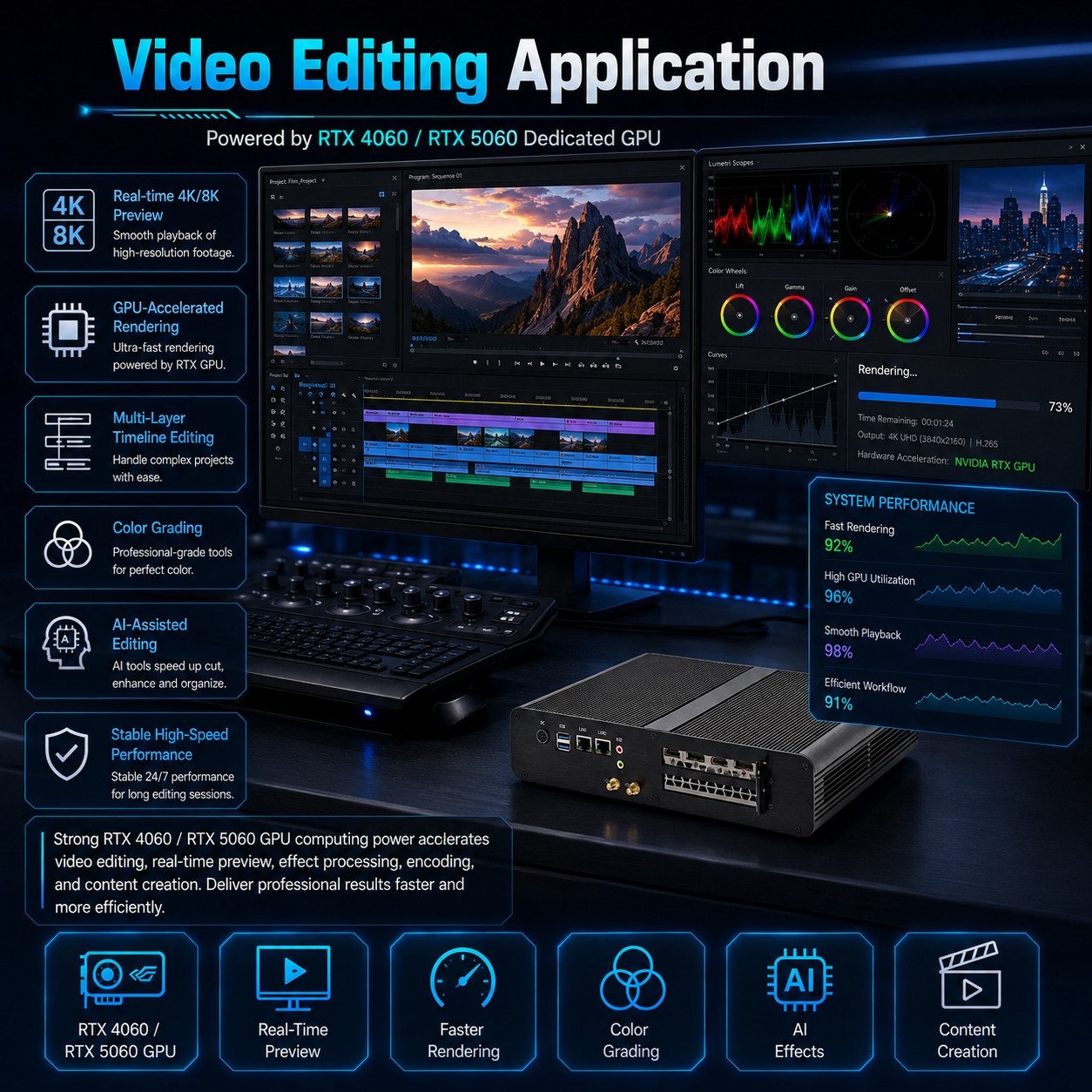 GPU MINI PC for Machine vision and visual inspection 