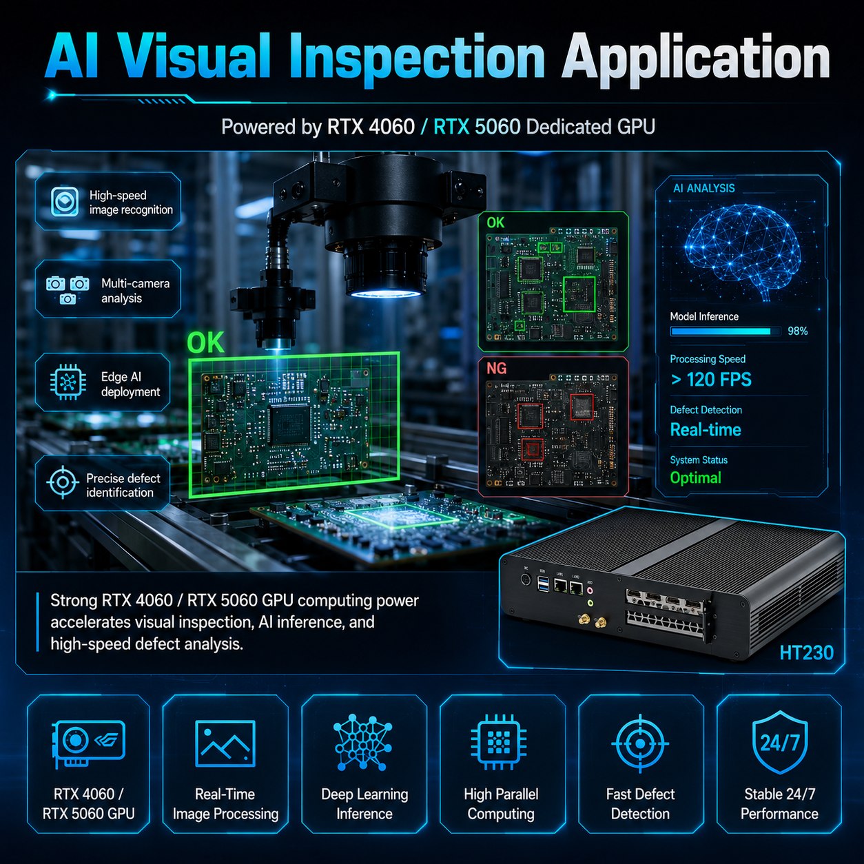 GPU MINI PC for Machine vision and visual inspection 