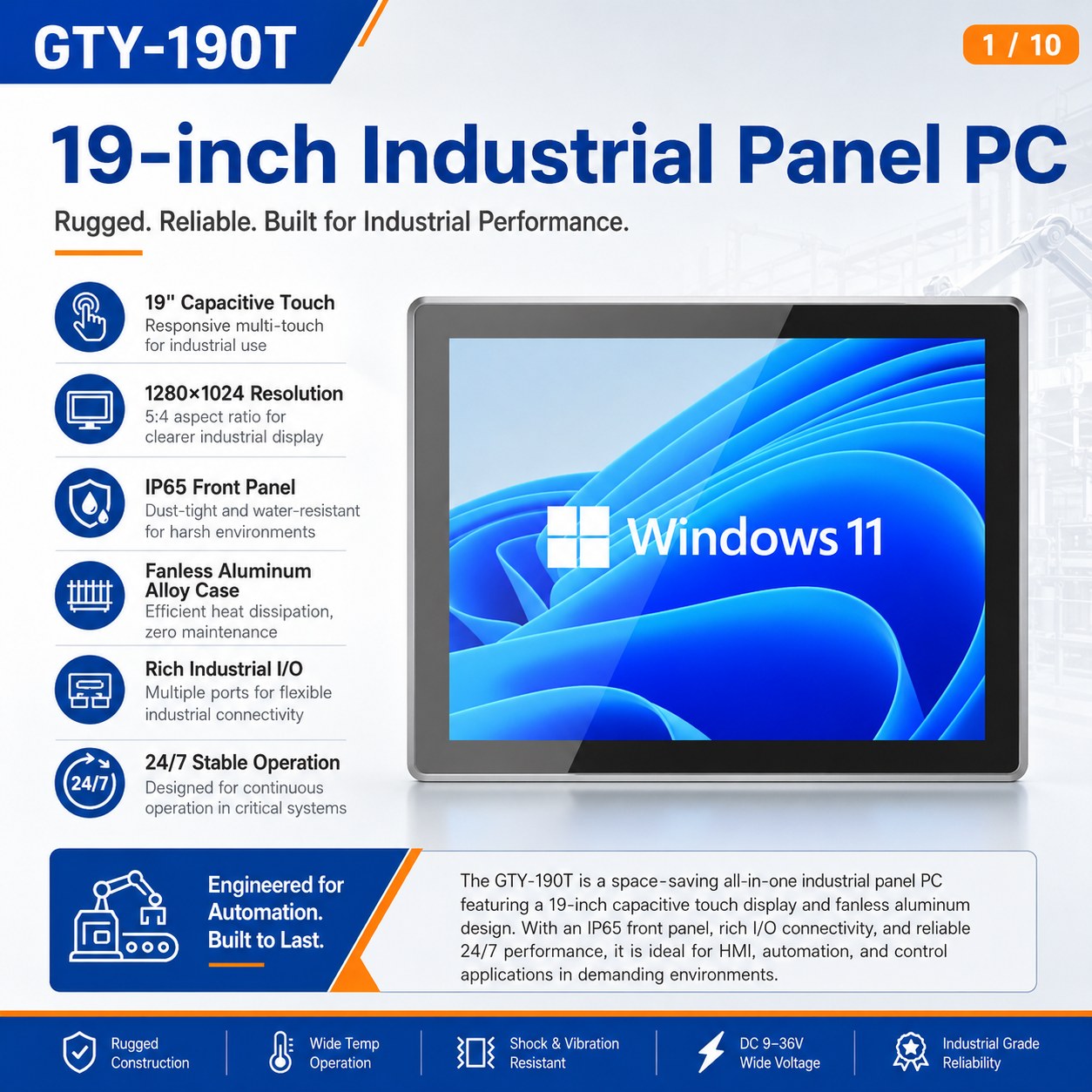 1 Industrial Pane Pc Manufacturer Jieruicc
