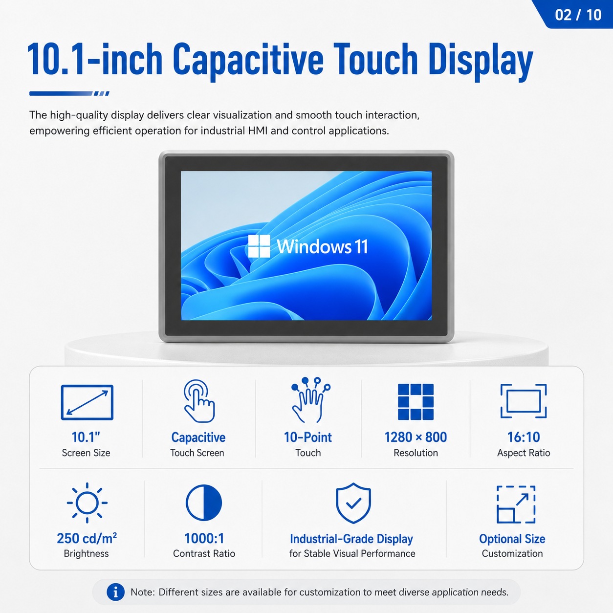 2 10.1inch Industrial Panel Pc Gty 101t