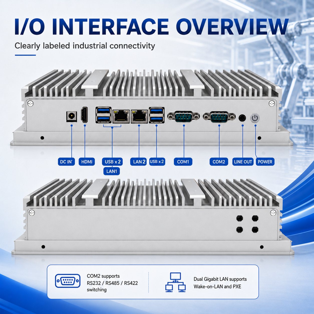 15.6 inch IP65 industrial panel PC 