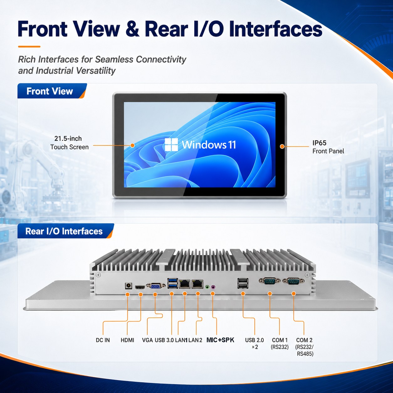 21.5inch Embedded Panel Pc