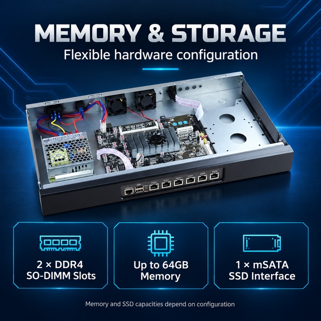 Rackmount Firewall Appliance with 6 × 2.5GbE LAN