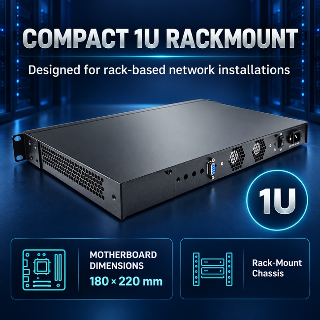 Rackmount Firewall Appliance with 6 × 2.5GbE LAN