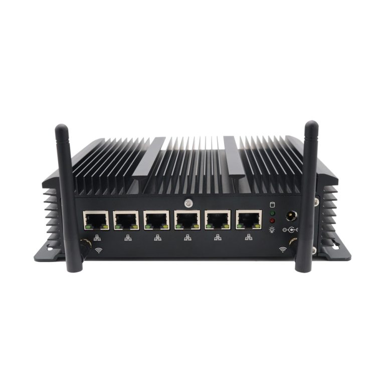 Fanless Firewall Mini PC with 6 LAN Ports