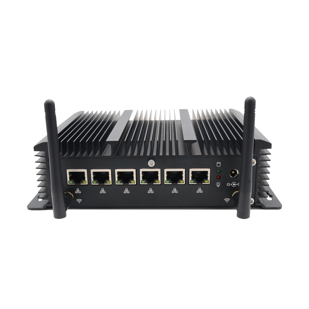 Fanless Firewall Mini PC with 6 LAN Ports